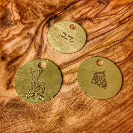 Lightweight circular Dog Tag